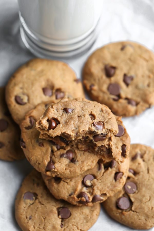 Vegan Peanut Butter Chocolate Chip Cookies (Glutenfree)
