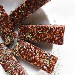 mint chocolate bars on white bowl