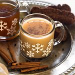 dairy-free masala chai in glass mug