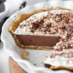 inside view of vegan chocolate cream pie