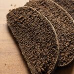 closeup of slices of pumpernickel bread