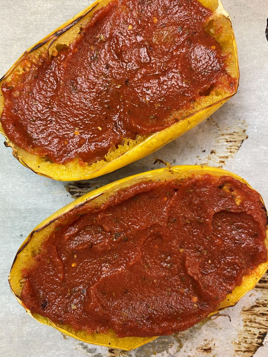 spaghetti squash with marinara